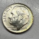1961-D  Roosevelt Dime 90% Uncirculated Silver 10c US Coin