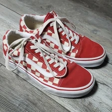 VANS | Old Skool Red & White Checkered Men's Size 4 Skate Shoes 