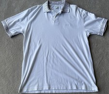 Polo uomo bianca con effetto maculato su colletto e manica taglia 46