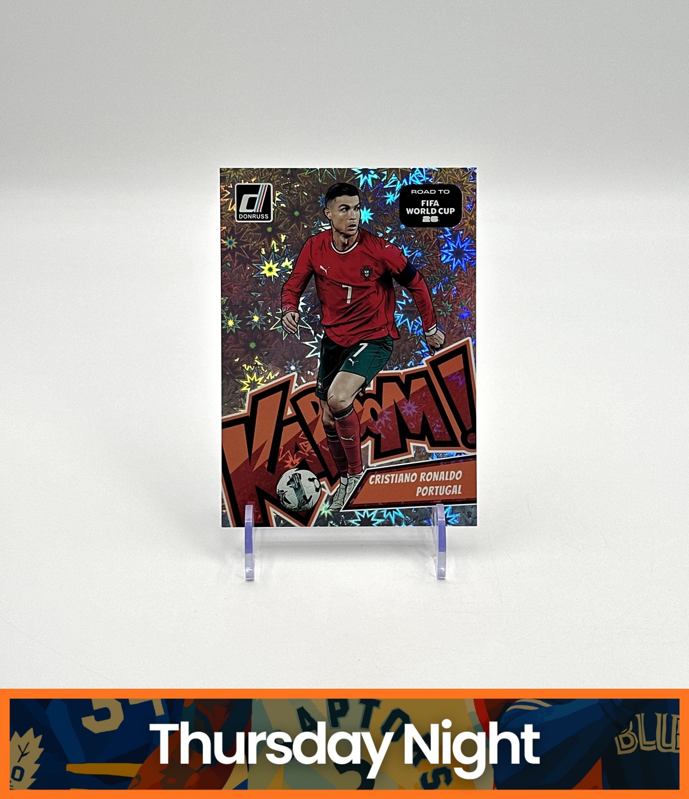 2025 DONRUSS ROAD TO THE FIFA WORLD CUP #2 CRISTIANO RONALDO KABOOM! JUMBO CARD