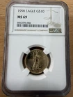 ⭐️1998 $10 American Eagle 1/4 oz Gold Coin NGC MS 69⭐️