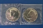 (2) 1964 Unc. PF Silver Kennedy Halves: Mint Cello Package