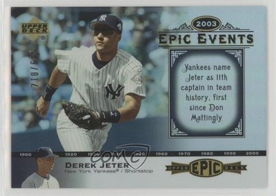 2006 Upper Deck Epic Events 210/675 Derek Jeter #EE51 HOF 0a3