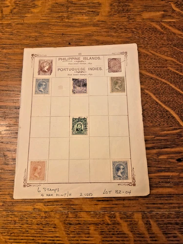6 Vintage PHILIPPINES Stamps - 4 MH and 2 Used