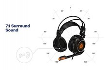 Klim Puma 7.1 Surround Sound Vibration USB Gaming Headset for PC PS4 PS5