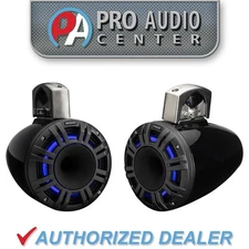 51KMTCXL8 KICKER KMTCXL 8" Marine Horn Loaded Wakeboard Tower Speakers Black