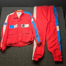Vintage 80s Court Tech Track Suit Set Men s Large MNW 9103 Nylon Hong Kong Logo