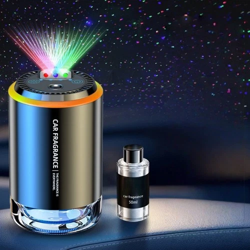 Car Diffuser Air Freshener Smart Car Fragrance Air Freshener w/ 3 Lights and oil
