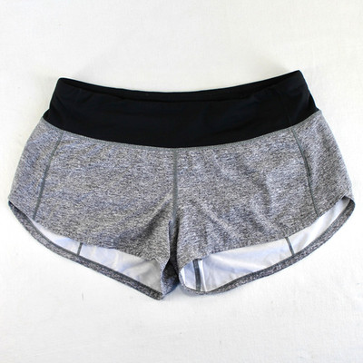 Lululemon Speed Up Shorts Womens Sz 6 Heather Gray Liner 3'' Inseam Zipper Pocket