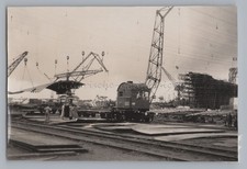 Hamburg Finkenwerder 1953 - Werft Schienendrehkran - Altes Foto 1950er