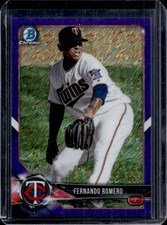 2018 Bowman Chrome Fernando Romero Prospects Purple Shimmer Refractor RC #/655