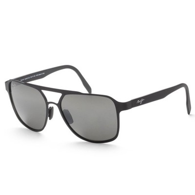 Maui Jim Men's 2nd Reef 59mm Satin Black Polarized Sunglasses MJ0607S-001