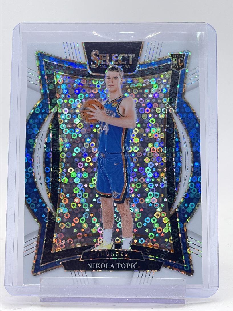 NIKOLA TOPIC 2024-25 SELECT CONCOURSE ROOKIE WHITE DISCO PRIZM RC /75 Q4081