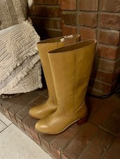 New FRYE Camryn Tall Pull On Campus Style Boots Banana Leather 7M