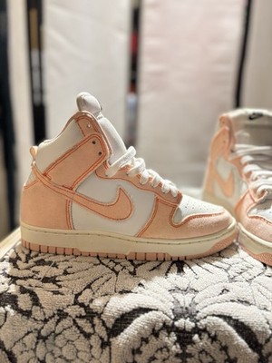 Nike Dunk High 1985 Women's Sneakers White/Arctic Orange, Size 8