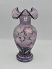 Fenton Generation Collection Violet Purple Vase Hand Painted M Caplinger EUC