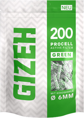 GIZEH ProCell Active Filter Green 200er Filter Packung