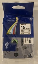  4 Laminated 18mm Black On White Tape TZc-241 Ribbon Brother P-Touch