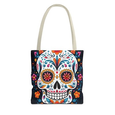Vibrant Sugar Skull Tote Bag, Day of the Dead Bag, Festival Tote, Boho [...]
