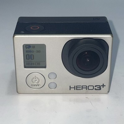 GoPro Hero 3 Plus Silver W/ LCD Screen Tested And Working