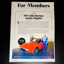Magazine Article 2025 Classic Car Italy Alfa Romeo Sports Red Racing Collectors