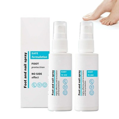 Fußpilz Spray, 2 Stück Fußspray Pflege, Foot and Nail S-pray zur Nagelreparatur 