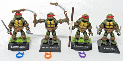 Mega Construx TMNT Mini-Figure FVL44 Teenage Mutant Ninja Turtles All 4 Turtles