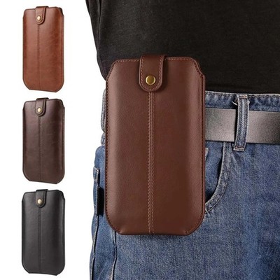 Universal Phone Belt Loop Hook Cover Pouch Bag Leather Case Mobile Phone Holster
