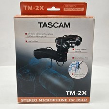 Tascam TM-2X Stereo Microphone for DSLR Noise Isolation Arm Mount X-Y Condenser
