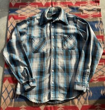 True Vtg 70s JCPenney Big Mac Flannel Shirt Medium T Men  s Heritage Work Wear