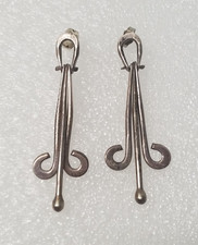 925 Sterling Silver Minimalist Earrings 2 Inches Long Dangle Drop 8 Grams 4088JR