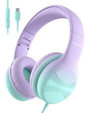 USB Headphones, Wired Headphones for with Microphone 85/94dB Volume Limit, St...