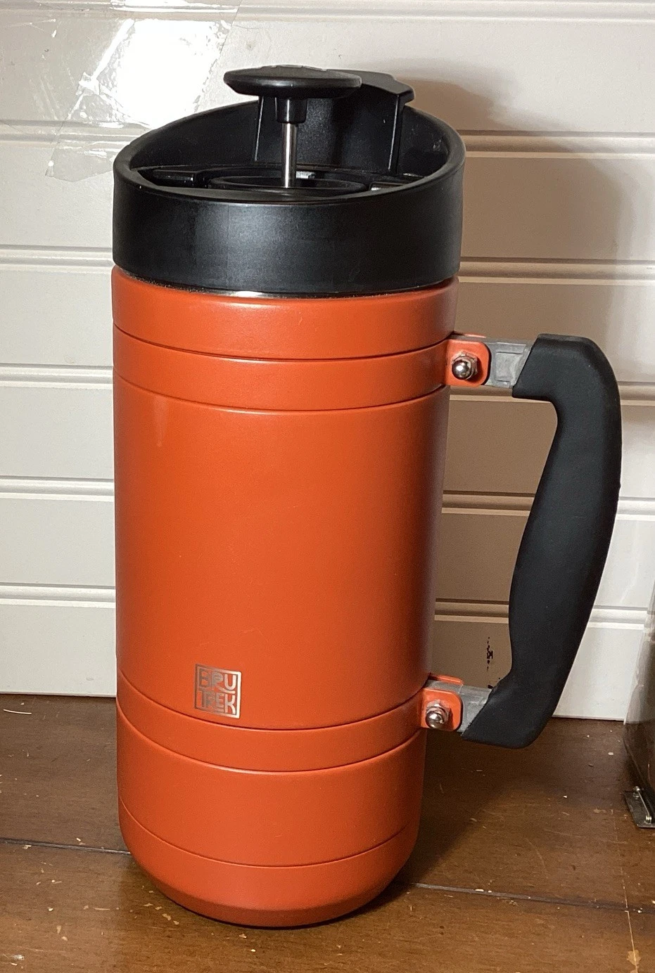 BruTrek BaseCamp Coffee Press Double Insulated Stainless Steel Red Rock 48 oz