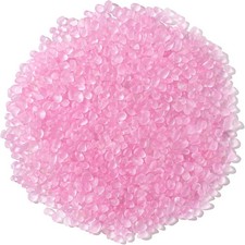 14oz Frosted Sea Glass Stones - Fluorescent Pink Pebbles for DIY Crafts