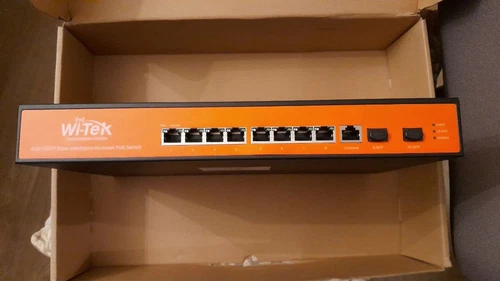 Wireless-Tek WI-PMS310GF-UPS+ Switch (8) 1Gbe + 2 SFP PoE Layer 2, Solar Power