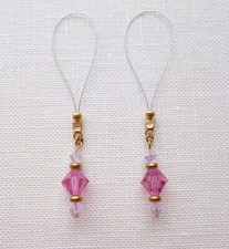 Faux piercing Bijoux de Seins Plaqué OR 18K Perle Cristal Australien Rose s42
