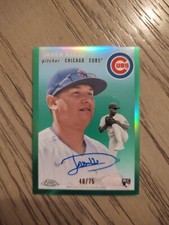 2023 Topps Chrome Platinum Javier Assad Green Refractor Rookie Auto 48/75 SSP!!!