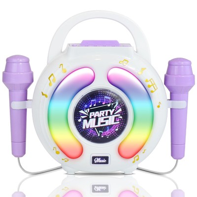 BAKAM Karaoke Maschine für Kinder von 4-7 Jahren mit 2 Mikrofonen, Spielmikrofon für