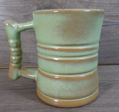 Frankoma Pottery C3 Plainsman Coffee Mug Green/Brown