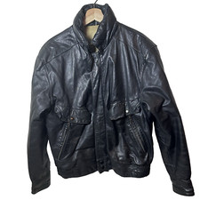 Vintage Mirage Jacket Mens Military Leather Flight Bomber Biker Moto Star Boy 42
