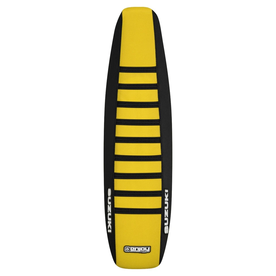 Cubierta de asiento Suzuki RMZ 250 2007-2009 LATERALES NEGROS/PARTE SUPERIOR AMARILLA/COSTILLAS NEGRAS #56 LOGOTIPO Foto 3 de 4