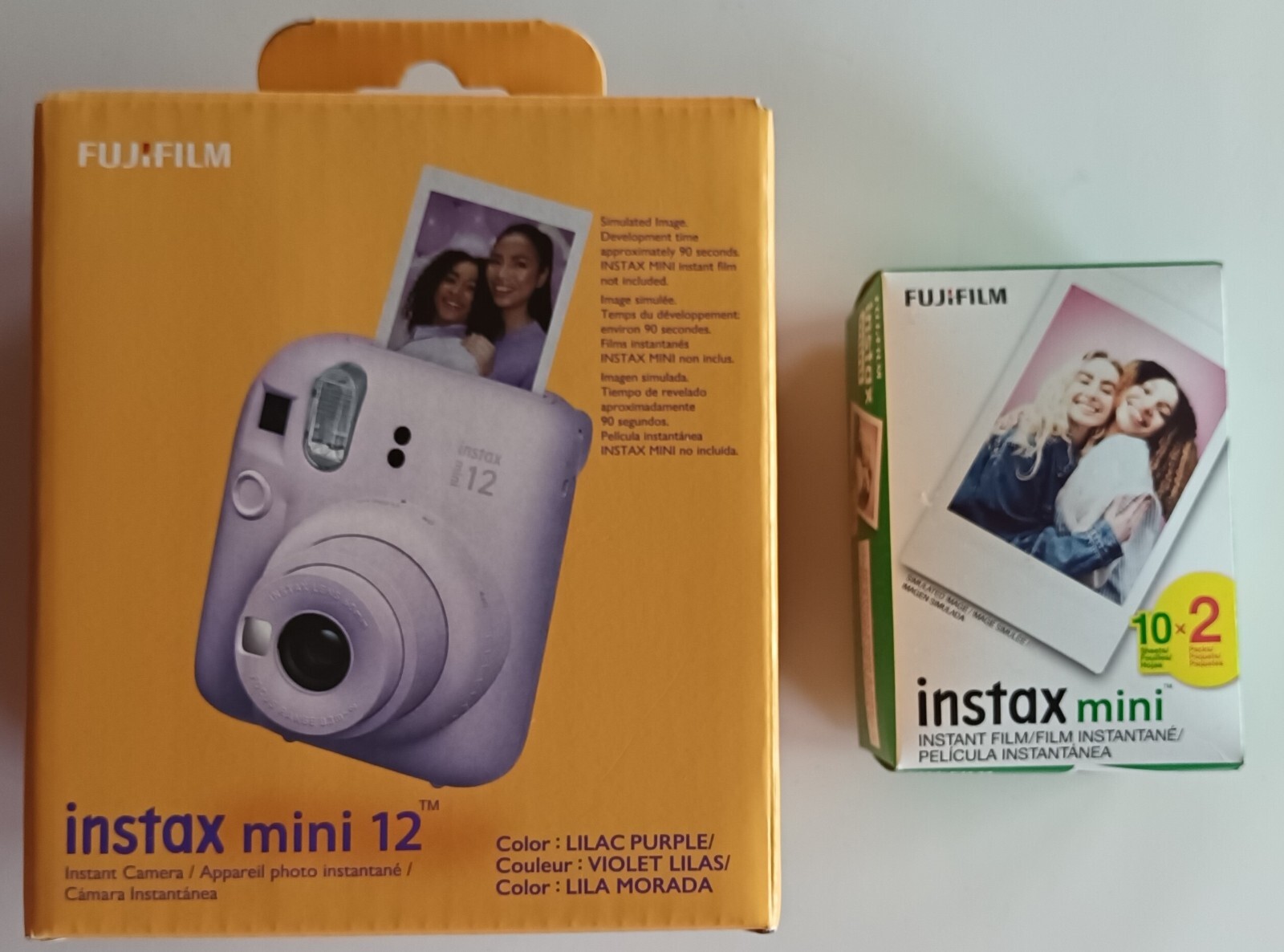 Fuji Instax Mini 12 Instant Camera in Lilac Purple with 2 Free Films