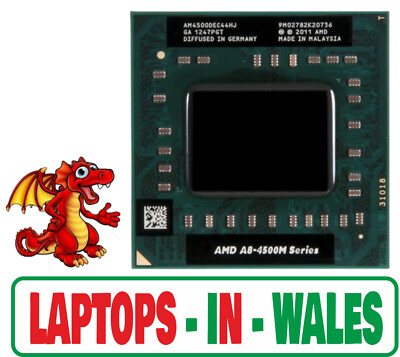 VOLLSTÄNDIG GETESTET AMD AM4500DEC44HJ A8-4500M Series Sockel FS1 Quad Core 1,9GHz CPU
