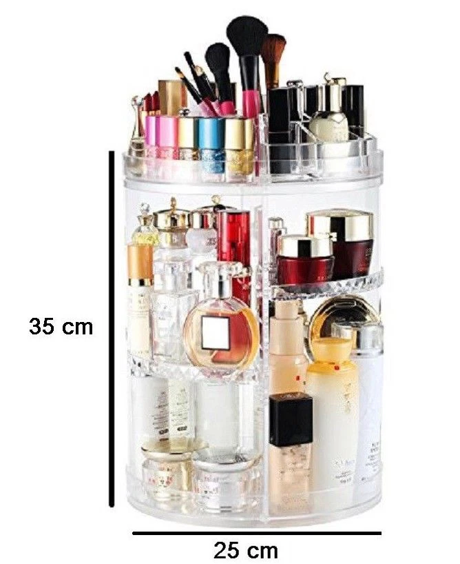 Organizzatore girevole portatrucco cosmetici box trucchi makeup 18288 espositore - Immagine 4 di 4
