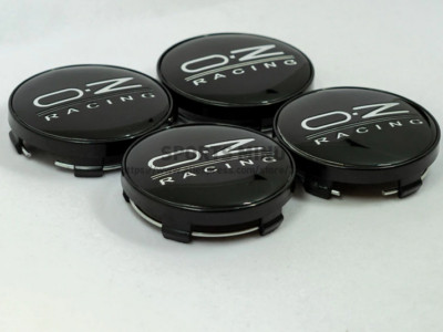 4pcs 60mm Oz Racing Black Wheel Center Hub Caps Decals Badges Emblems