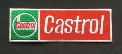 BIG CASTROL ÖL GAS KRAFTSTOFF BENZIN MOTOR RENNRAD AUTO ABZEICHEN BÜGELBILD AUFNÄHEN PATCH