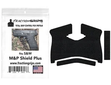 Tractiongrips black rubber gun grip tape overlay for S&W M&P Shield Plus