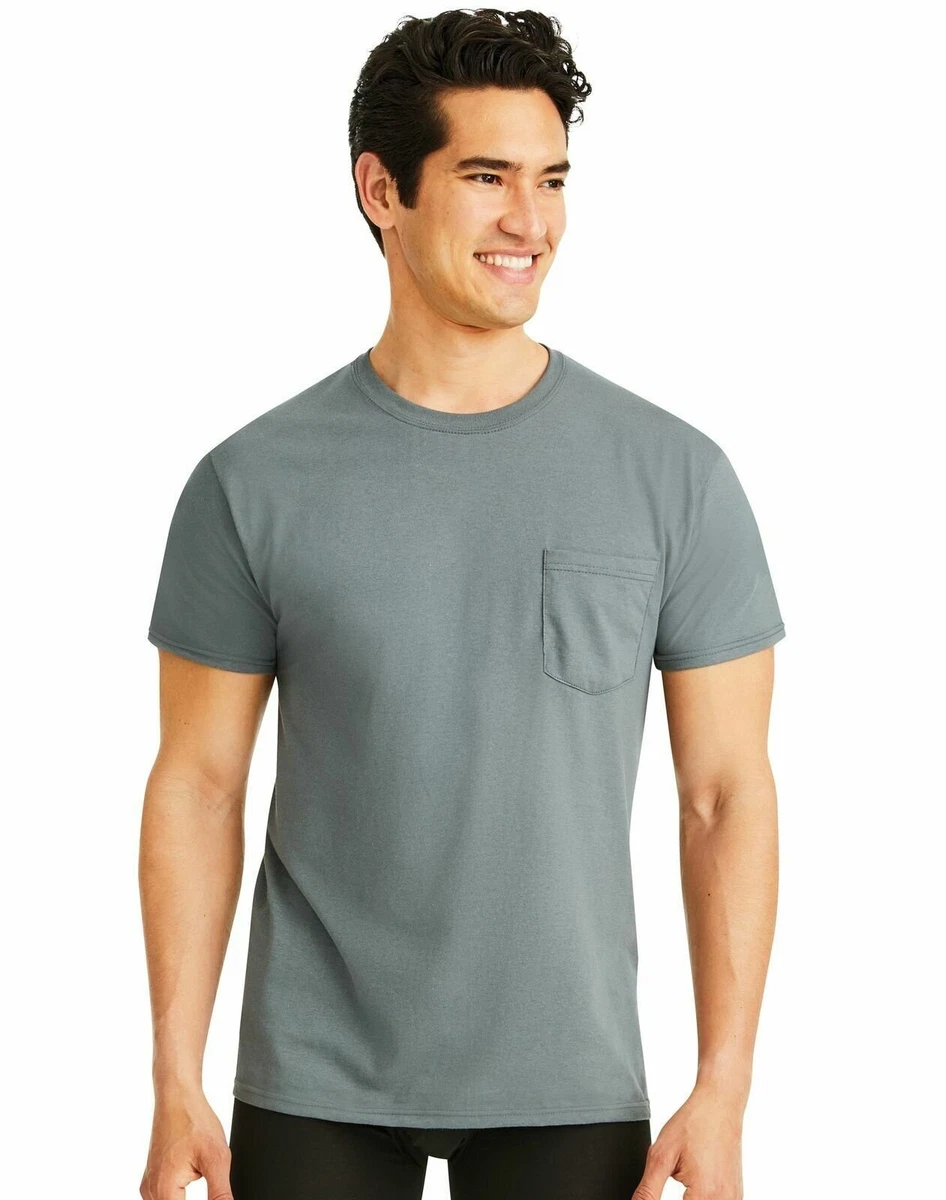 hanes men's t shirts with pockets
