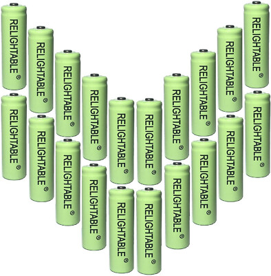 20 AA 600mAh Ni-Mh Rechargeable Battery Garden Solar Landscape Path Lights C20