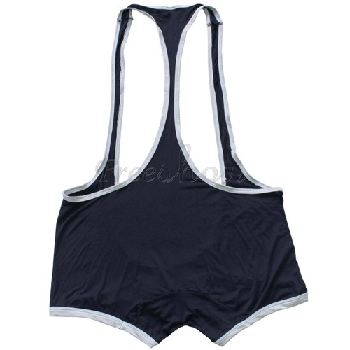 Mens Jockstrap Freestyle Wrestling Singlet Underwear Fitness Backlesss Bodysuit - Picture 9 of 15